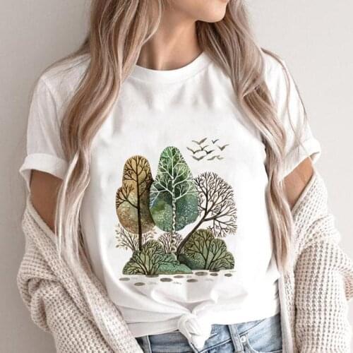 Women Watercolor Watercolor Peace Cute Love Beach Cartoon Summer Fashion Tshirts Clothes T Top Ladies Print Tee T-Shirt Clothing