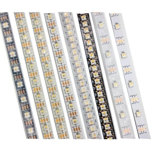1m/5m SK6812 (similar ws2812b) RGBW RGBNW WW 4 in 1 30/60/144 leds/pixles/m;individual addressable led strip IP20/IP65/IP67 DC5V