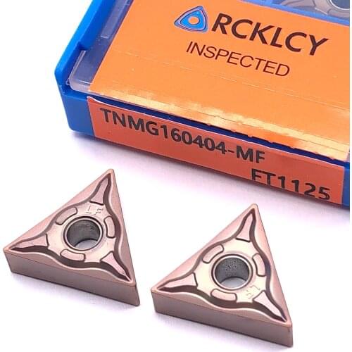 10pcs RCKLCY TNMG160404 MF FT1125 High Quality Carbide Insert Cutting Lathe CNC Tools Lathe Cutter For Stainless Steel