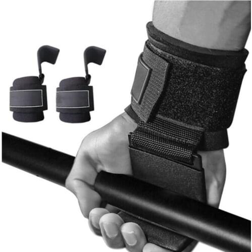 2pcs/set Weight Lifting Hook Wrist Strap Fitness Gloves Gym Equipment Weights for Fitness Wrist Support Upward Force Men Women