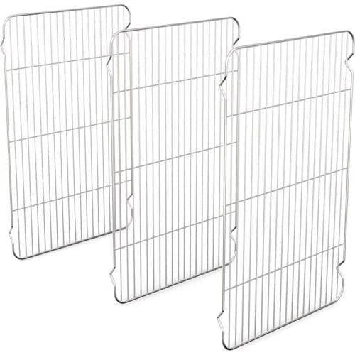 3 Pcs 304 Stainless Steel Cooling Rack,Non-Stick Cake Cooling Rack,Baking Rack For Cooking And Baking Grill Cooling,Etc-ABUX