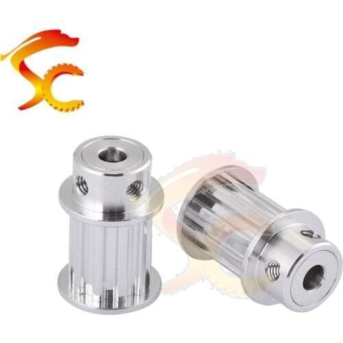 3pcs T5 14teeth bore 6.35mm + 2pcs T5 10teeth bore 5mm timing pulley fit for T5 Timing belt width 16mm Tming pulley