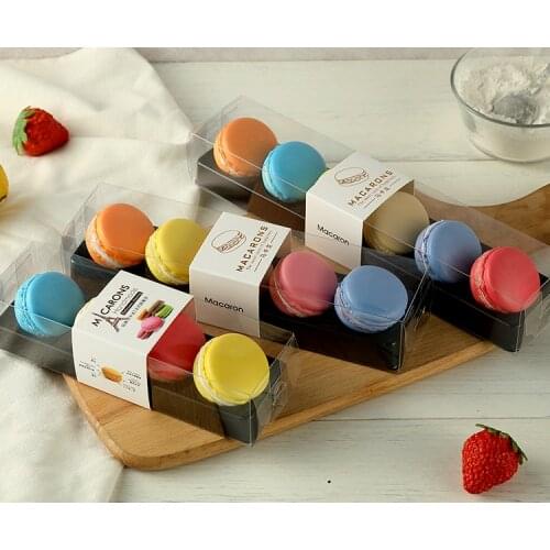 50pcs Macaron Packing Box Beautifully Packaged Wedding Party Cake Storage Biscuit Paper Box Cake Decoration Baking Accessories
