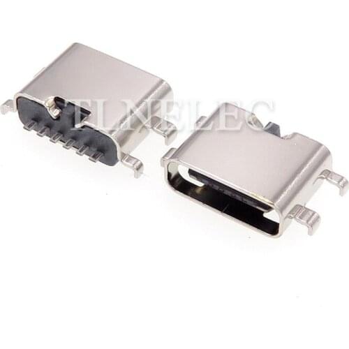 6 Pins Mini USB Type-C famale Jack Socket Connector Micro Electric Jacket Outlet For Charging Port Plug Replacement Repair Parts