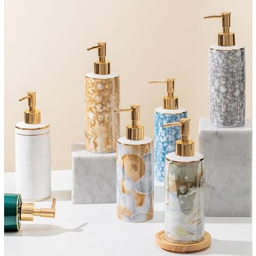 Bathroom Accessories Ceramic Handwash Sanitizer Dispenser Bottle Dispensador Shampoo Kitchen Distributeur De Savon