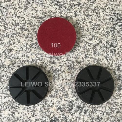 Diamond Resin Pad 4 inch for Marble Floor Wet Polishing 12 mm Thickness Nylon Cloth Circle Abrasive Disc Grit 100 3 Pcs/lot