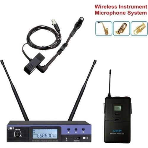Bolymic Pro UHF True Diversity Wireless microfone Instrument Mic System with Beta 98H/C