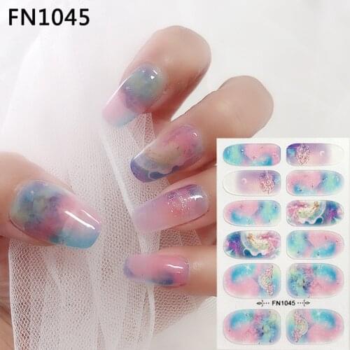 12tips Nail Sticker Japanese Korean Fan Anime DIY Cute Full Nail Accessories Decorative Tape Nail Polish Film Manicure Art
