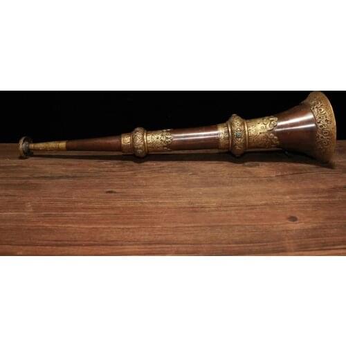 Long 60CM!!! old items from Tibet Trumpet ,Traditional Tibetan copper horn Musical instrument bugle, Adjustable length