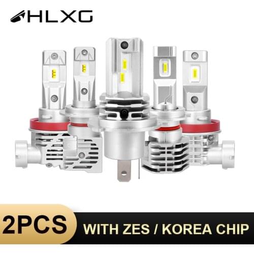 HLXG With ZES/Korea CSP chips H4 h7 led Bulb 9005 HB3 LED 9006 HB4 Lamp car headlight h11 H8 H9 Fog Light 6000k