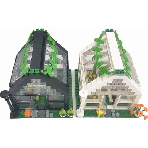 MOC Friends Garden House Building Blocks Compatible Assembling Bricks Toys for Boy Girl Montessori Educational Glass Blocks Base