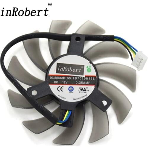 75mm FD7010H12S 4Pin Wire Connector Cooler Fan Replace For ASUS MSI Sapphire HD7850 r9 270x gtx770 r9 270 Video Card Cooler Fans