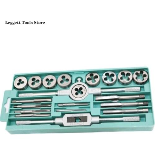 Wrench Tap And Die Pro Set 12/20Pcs M3/M12 Hand Spiral Point Straight Fluted Screw Tap Internal Thread Hand Tools Kit