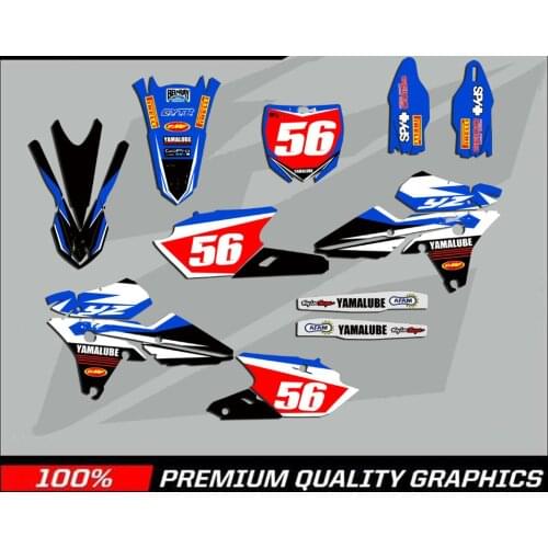Free Customized numbers backgrounds Graphics Decals Stickers For Yamaha YZ250F YZF 250 2014 2015 2016 2017 2018 YZF450 2014-2017