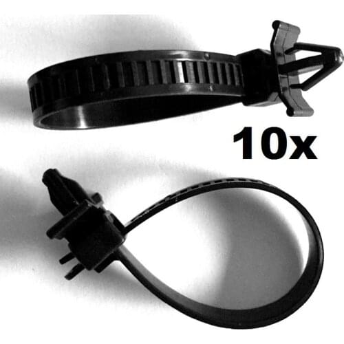 10x Push Mount Wire Ties Releasable Nylon Cable Strap For Honda / Nylon Retainer Clip