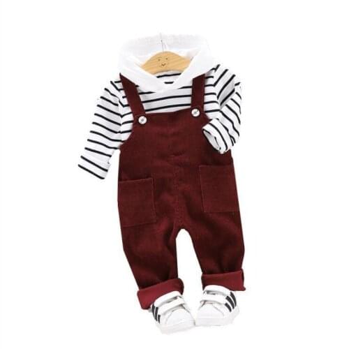 2020 Autumn Children Clothing Baby Boys Clothes Suits Toddler Infant Sports Hooded Sweater Pants 2pcs/Sets Kids Casual Costume