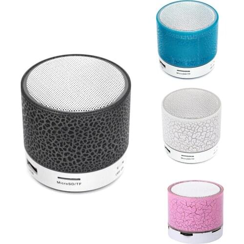 Portable Wireless Mini Bluetooth Speaker, Super Bass Stereo Rechargeable Speaker with LED Lights