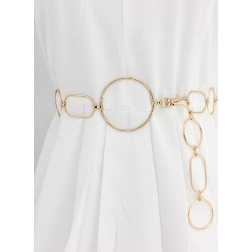 Fashion Waistbands All-match belt for Party Hip High Waist Gold Silver Belts for Women Jewelry Dress Waist metal Chain Belts