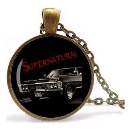 Supernatural necklace Vintage The Road so Far glass pendant Supernatural car necklace women men jewelry