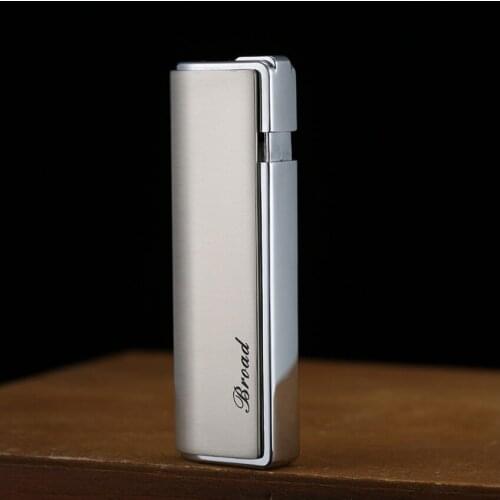 Ultrathin electroplate Butane inflatable gas Cigarette lighter Personalized jet Turbo torch flame cigar pipe Boutique igniter