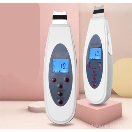 Ultrasonic Skin Scrubber Face Cleaning Acne Blackhead Removal Facial Spa Peeling Clean Skin Care Machine LCD Display 40#8