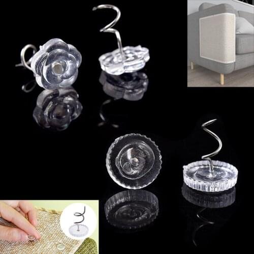 Twist Nails For Sofa Bed Blankets Fixed Fastener Clear Heads Rose/Round Shape Clear Heads Twist Pins Nails Tools 20/50/100pcs