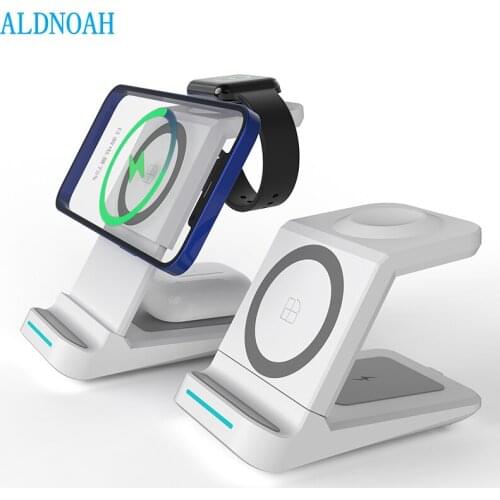 3 in 1 Charging Station 15W Magnetic Wireless Charger For iPhone 13 12 Pro Max Mini 11 Xs X 8 For Airpods Pro Apple Watch 7 6 5