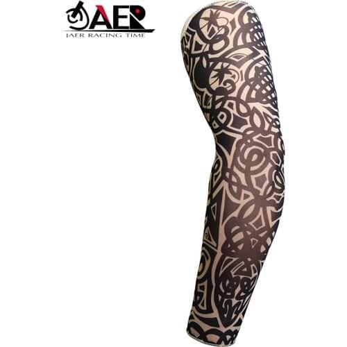 1PC Motorcycle Sleeves 3D Tattoo Printed Armwarmer UV Protection MTB Bike Bicycle Sleeve Arm Protection Ridding Arm Sleeves