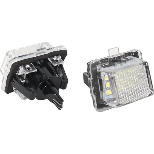 2PCS Car LED Number License Plate Light Lamp For Mercedes Benz W204 S204 W212 S212 C207 A207 W221 C216 C180 E250 S300 CL63 AMG