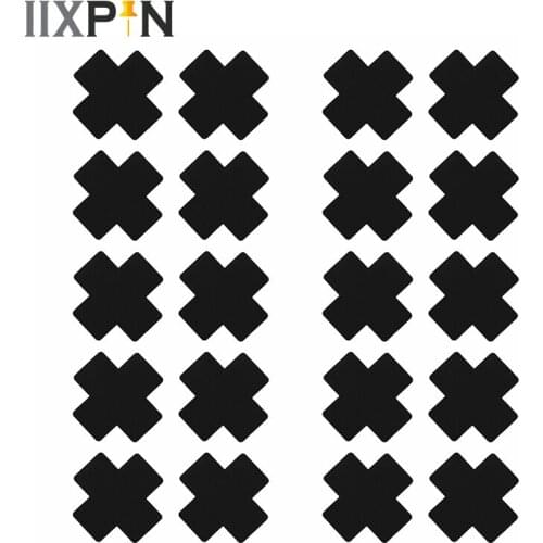 20pcs Black Women Cross Shape Self-Adhesive Disposable Satin Nipple Cover Breast Pasties Stickers for strapless Clothes