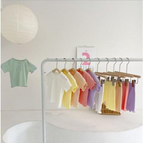 2021 New boys girls 2 pcs set t shirt+shorts cotton summer soft fashion babys suits