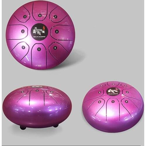 8 inch Steel Tongue Drum Tank Drums pentatonic scale Drum with Rubber Musical Mallet and Travel Bag