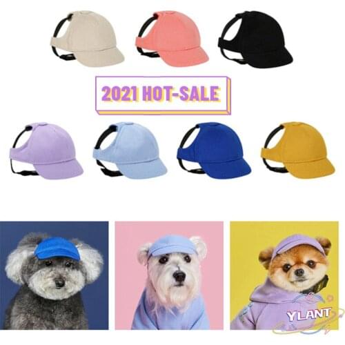 Pet Dog Hats Cat Summer Canvas Cap Outdoor Dog Baseball Cap With Ear Holes For Small Dog Sunscreen Accessories Hiking Sports