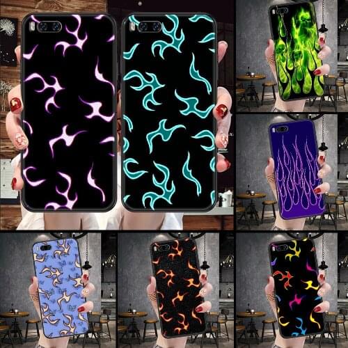 Flame art cool Phone Case For Xiaomi Mi Note 8 9 10 11 9T 10T A3 Lite Pro Ultra black art Etui silicone back tpu cover trend