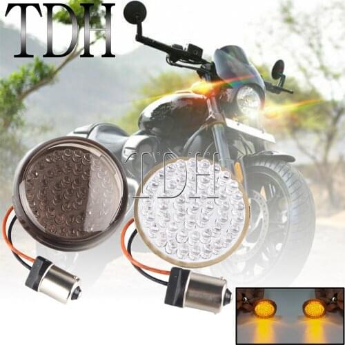 For Harley Sportster XL 1200 883 Dyna Street Electra Glide Tri Glide Bullet Turn Signal Indicator Light Lamp 1156 Amber Lighting