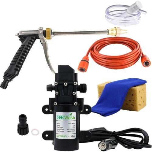 Car Washer 12V Gun Pump High Pressure Cleaner Car Care Portable Washing Machine Electric Cleaning Auto Device Self-priming Tool
