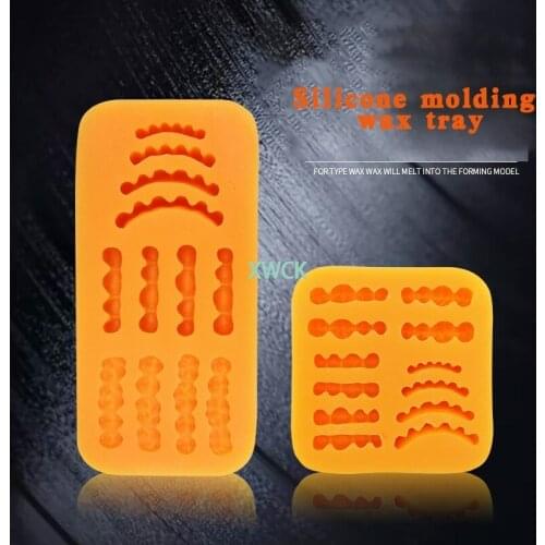 1Pcs Dental wax figure film model base laboratory denture laboratory wax tooth rubber model inverted mold