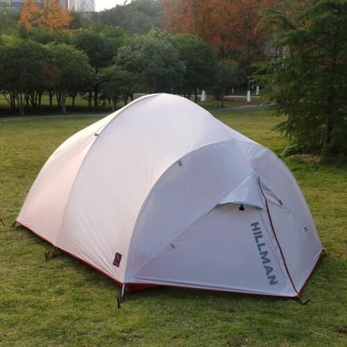 Hillman 3-4 person Ultralight Ultralarge double layer waterproof aluminum poles beach family camping tent