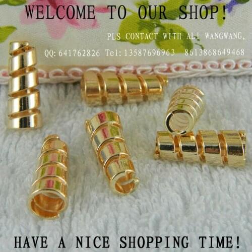 DIY Classics Metal Cord End,Plating Gold 50 pcs/lot,Accessories for hat garment and bag free shipping