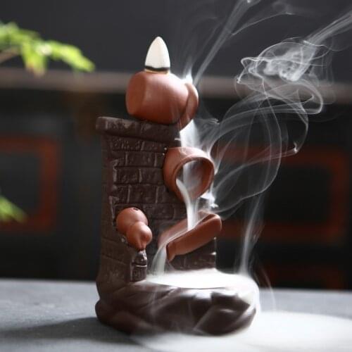Incense Burner Ceramic Backflow Incense Burner Waterfall Censer Living Room Decor Incense Holder Holiday Gift