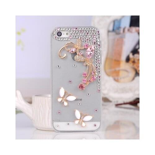 LaMaDiaa Case For Samsung S10 S20 Ultra S9 S8 PLUS S7edge Note 10 9 8 Coque Luxury Bling Rhinestone Diamond Butterfly Phone Case