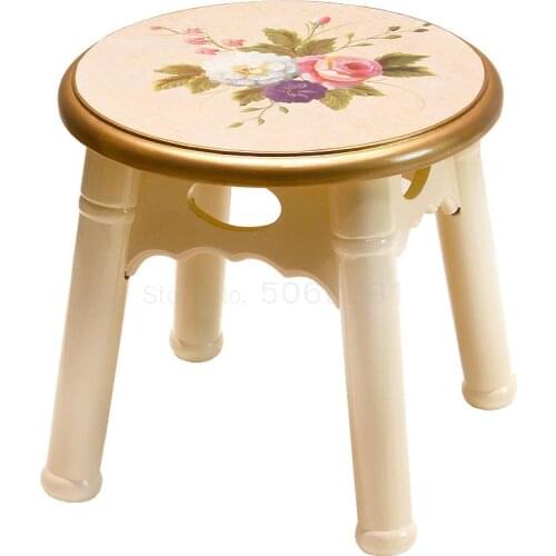 Small stool home creative cute solid wood adult Nordic wind stool children cartoon cute bench ins net red