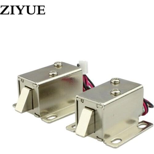 DC 12V Mini Small Solenoid Electromagnetic Electric Control Cabinet Drawer Lock for DIY Project