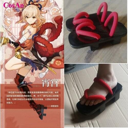 New Game Genshin Impact Yoimiya Shoes Cosplay The High Quality Universal Fashion Battle Clogs Role Play Used Accessories
