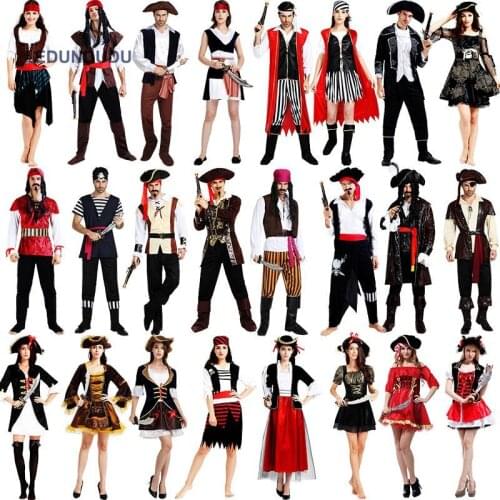 New Pirates of the Caribbean Costumes Halloween Fancy Party Dress Carnival Performance Adult Pirate Women Cosplay Clothes