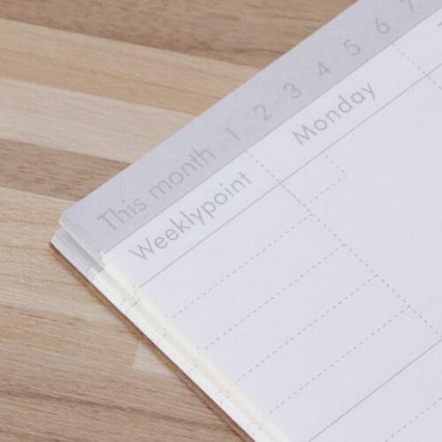 Kraft Cover Weekly Planner Diary Journal Memo Notebook Note Pad School Office