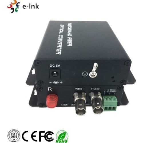 2Ch AHD HD-CVI HD-TVI video Over Fiber Converter for 2MP AHD PTZ Camera