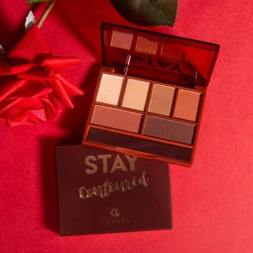 Canlen Eyeshadow Palette 6 Colors Earth Color Pumpkin Shimmer Long-lasting Portable Matte Eye Shadow Daily Eye Makeup TSLM2