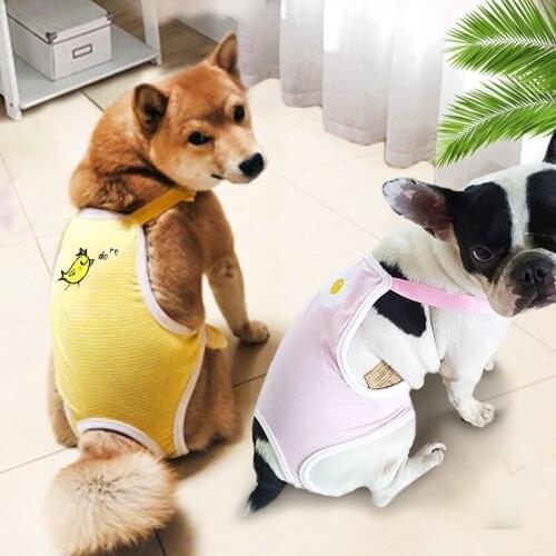 Female Dogs Diapers Cute Pet Sanitary Pant Girl Dogs Cotton Physiological Shorts Washable Panties Underwear For French Bulldog
