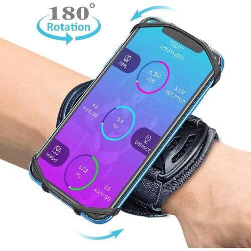 Sports Armband 180 Rotatable Wristband Phone Holder for iPhone Xs Max XR 8 7 Plus For Samsung Note 9 S10 S9 S8 Plus For Huawei